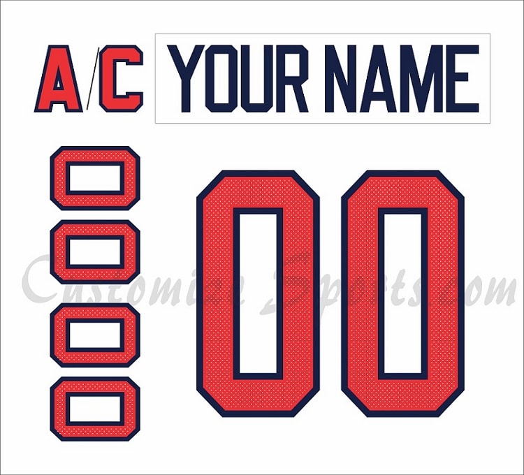 WCH Team USA Customized Number Kit for 2016 White Jersey