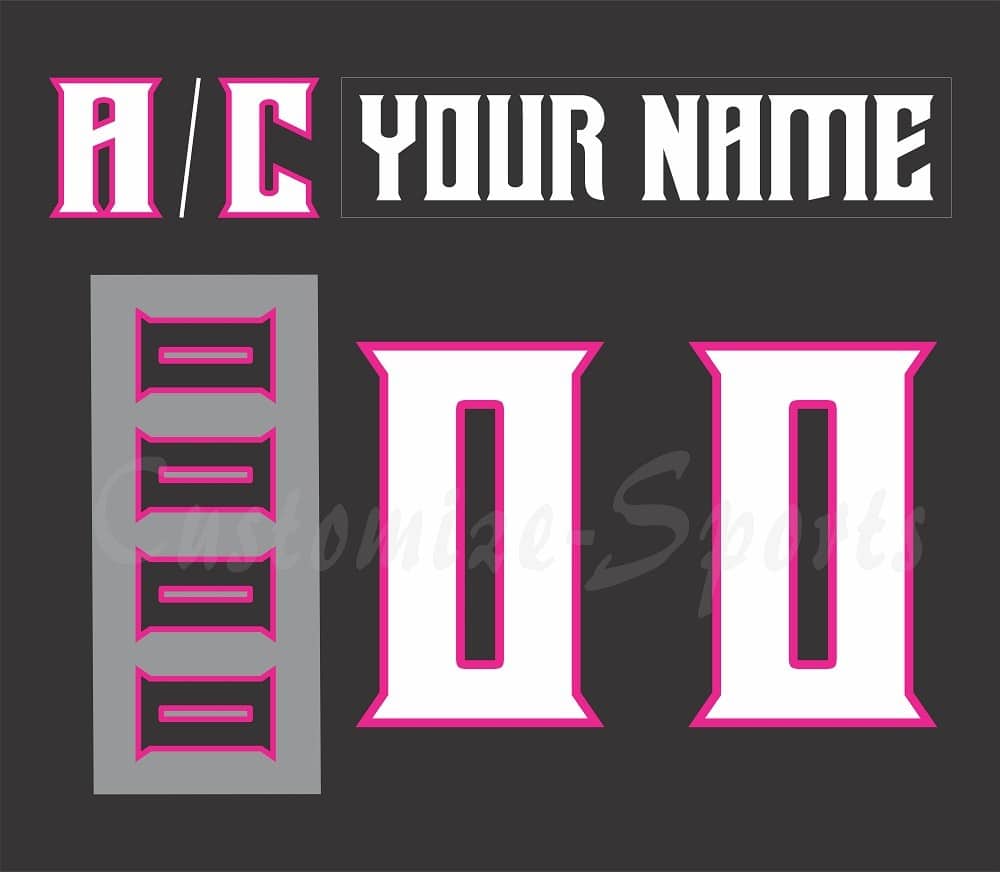 Calgary Hitman Customized Number Kit for 2014-2015 20th Anniversary Jersey