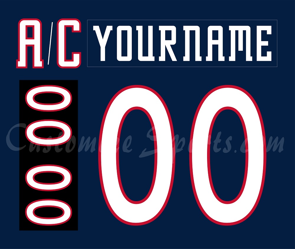 Columbus Blue Jackets Customized Number Kit For 2003-2007 3rd Jersey
