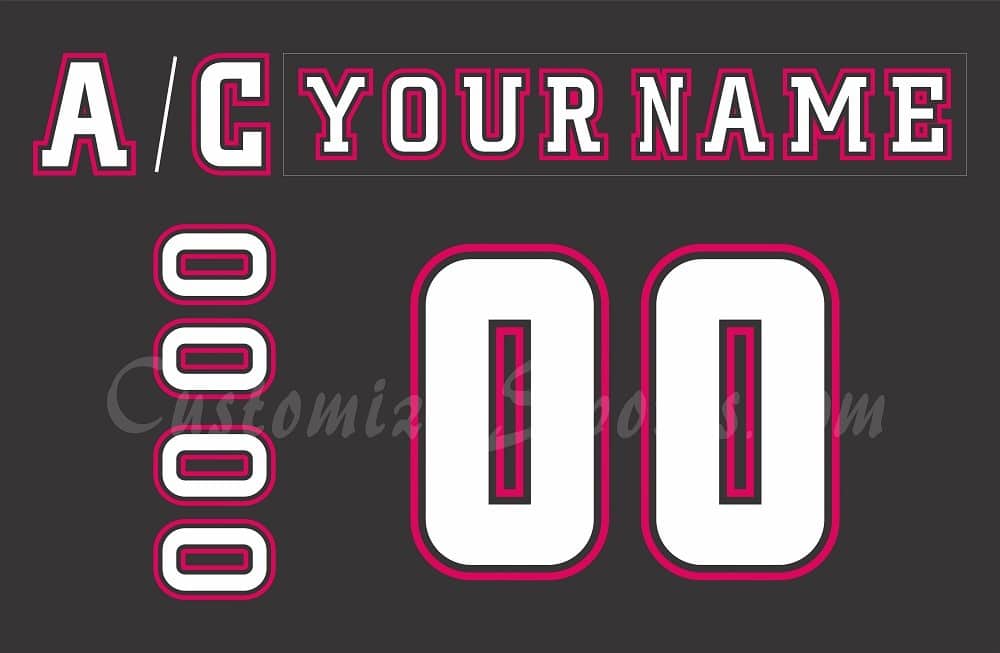 Calgary Hitman Customized Number Kit for 2009-2010 15th Anniversary Jersey