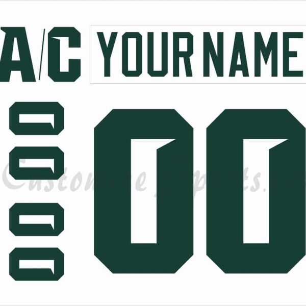 NCAA Michigan State Spartans Customized Number Kit for 2017-2019 White Hockey Jersey