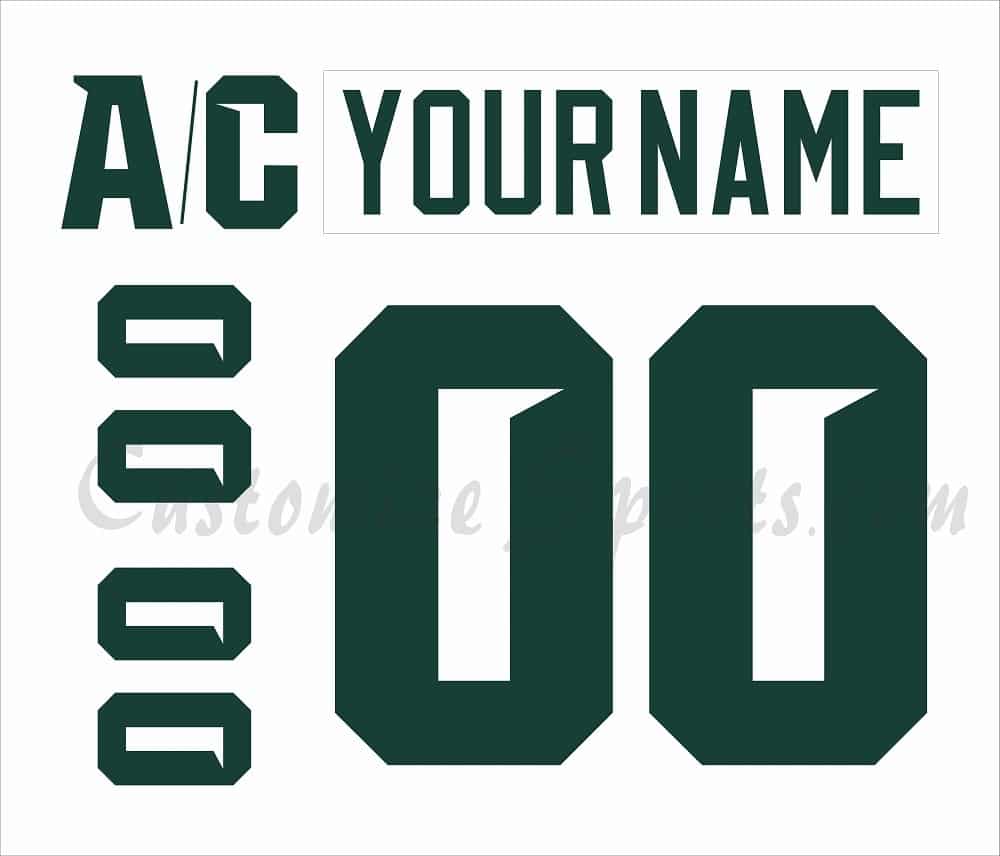 NCAA Michigan State Spartans Customized Number Kit for 2017-2019 White Hockey Jersey