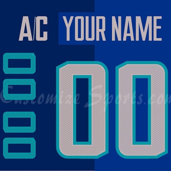 WCH Team Europe Customized Number Kit For 2016 Blue Hockey Jersey