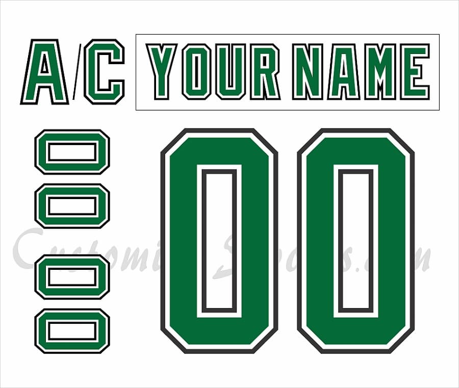 Dallas Stars Customized Number Kit For 2021 Reverse Retro Jersey