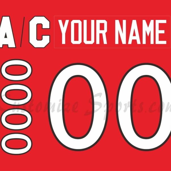 IIHF Team Canada Customized Number Kit for 1998 Red Olympic Hockey Jersey