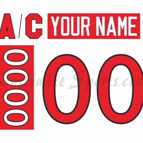 IIHF Team Canada Customized Number Kit for 1998 White Olympic Hockey Jersey