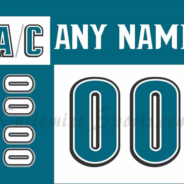Worcester Sharks Customized Number Kit for 2006-2015 White Jersey
