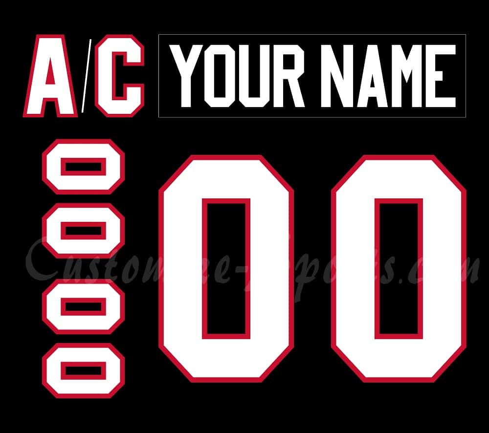 Chicago Blackhawks Customized Number Kit For 1999-2007 3rd Jersey