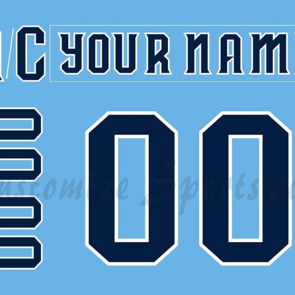 Milwaukee Admirals Customized Number Kit For 2015-2018 Blue Jersey