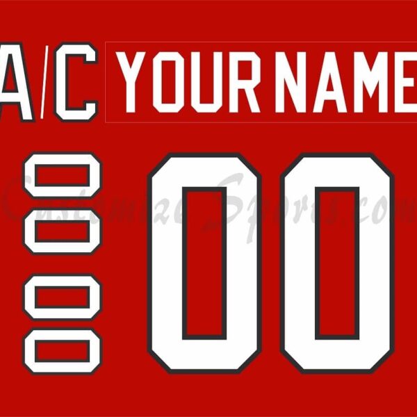 IIHF Team Canada Customized Number Kit for 2010 Red Hockey Jersey