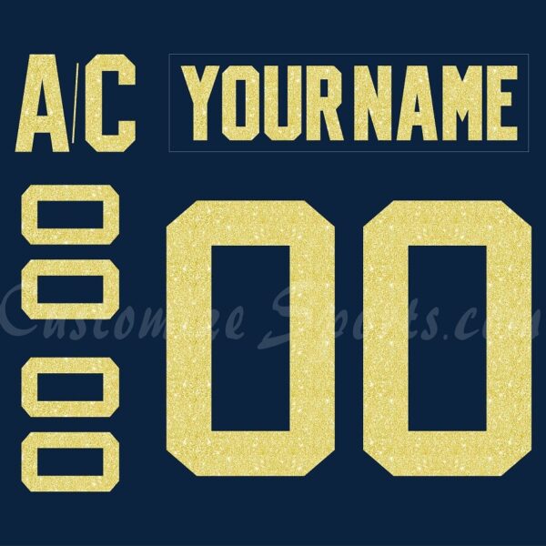 NCAA Notre Dame Customized Number Kit For 2014 Frozen Fenway Hockey Jersey