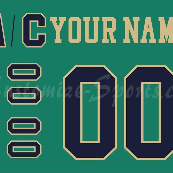 NCAA Notre Dame Customized Number Kit For 2015 Hockey Green Jersey