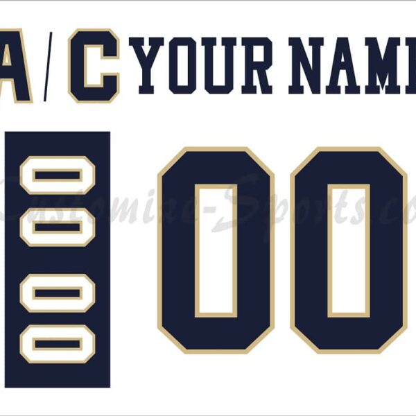 NCAA Notre Dame Customized Number Kit For 2015 Hockey White Jersey
