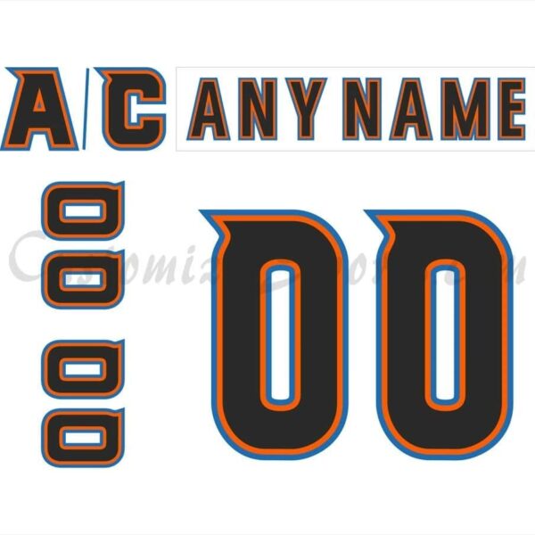 San Diego Gulls Customized Number Kit For 2015-2018 Home Jersey