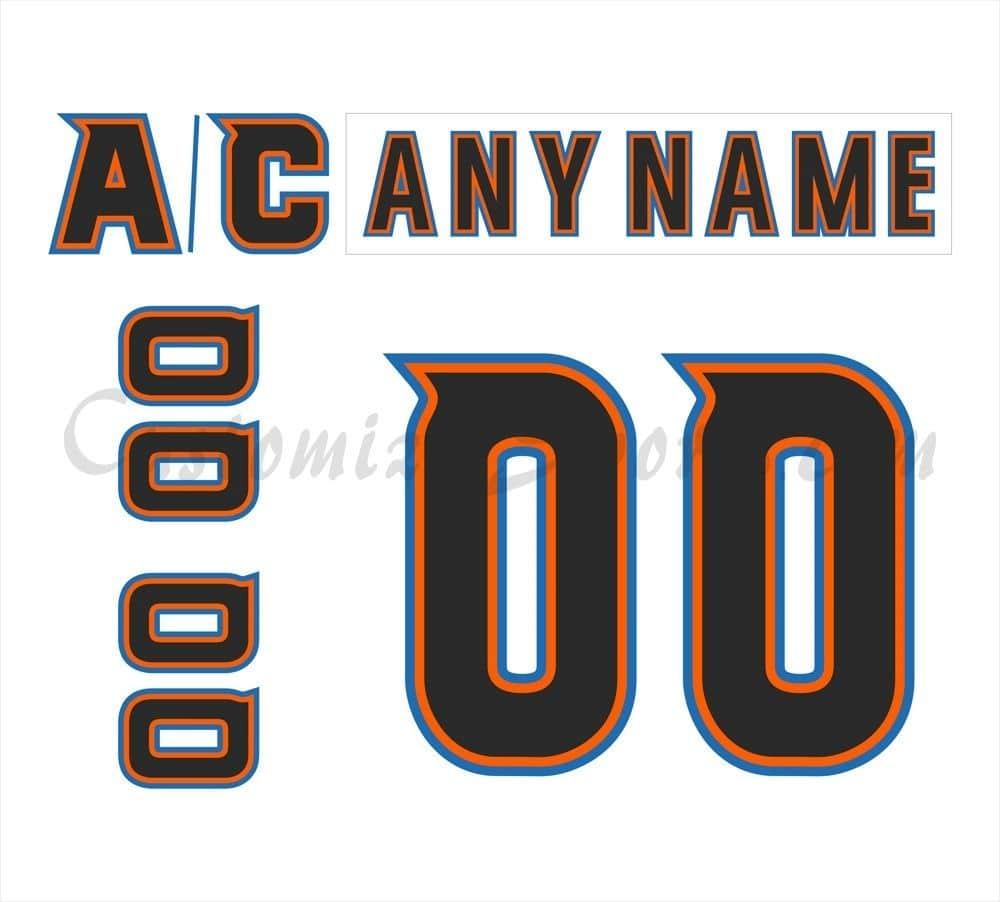 San Diego Gulls Customized Number Kit For 2015-2018 Home Jersey