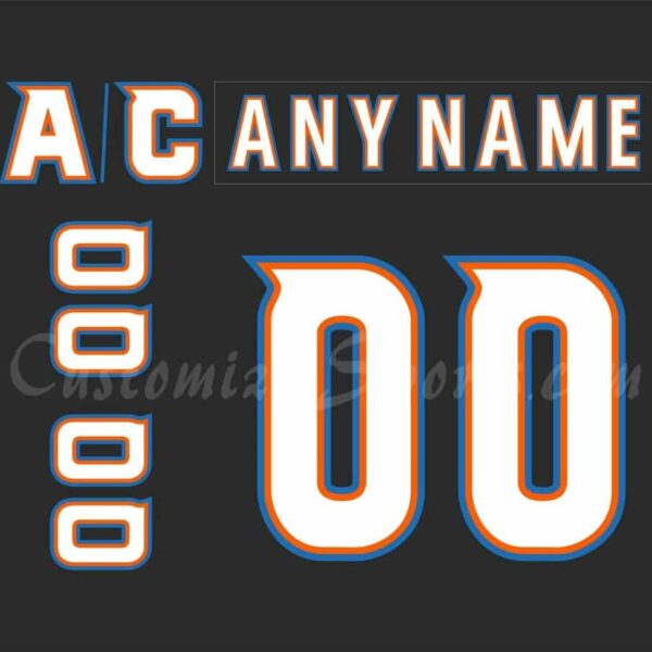 San Diego Gulls Customized Number Kit For 2015-2018 Away Jersey