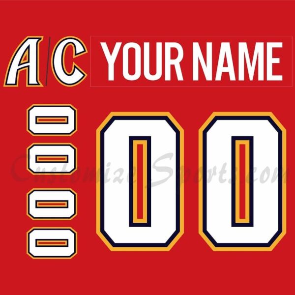 Louisville Panthers Customized Number Kit for 1990-2001 Red Jersey