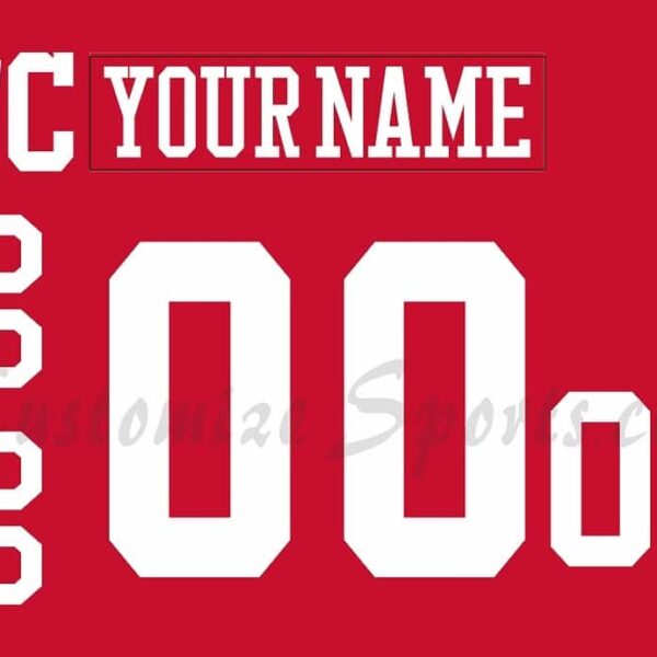 NCAA Boston University Customized Number Kit for 2015-Present Away Hockey Jersey