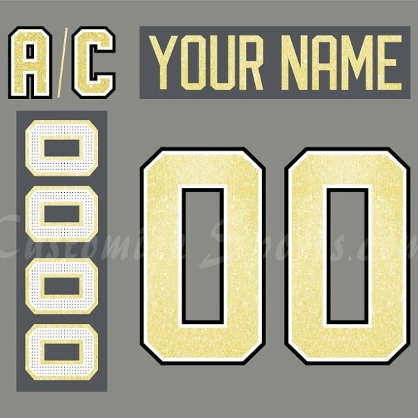 Henderson Silver Knights Customized Number Kit for 2020-2021 Gray Jersey