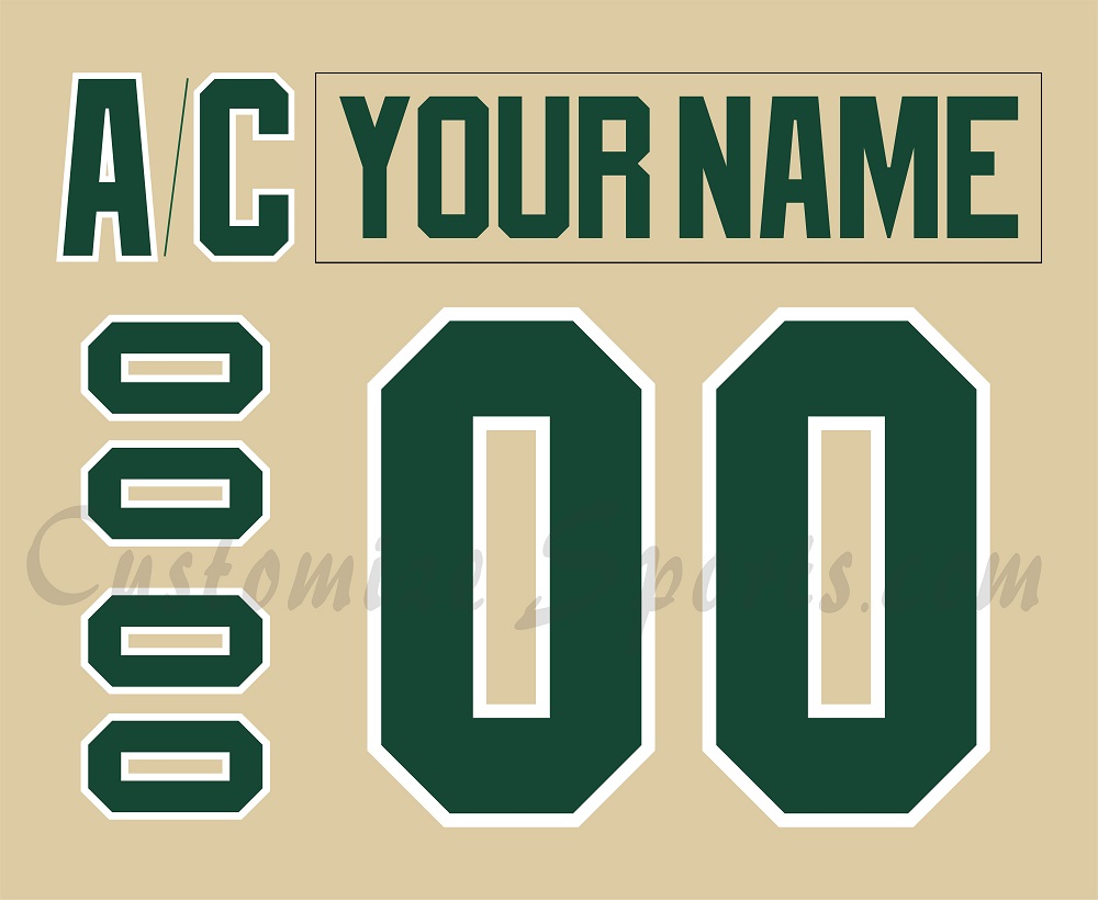 Iowa Wild Customized Number Kit for 2019-Present 3rd Jersey