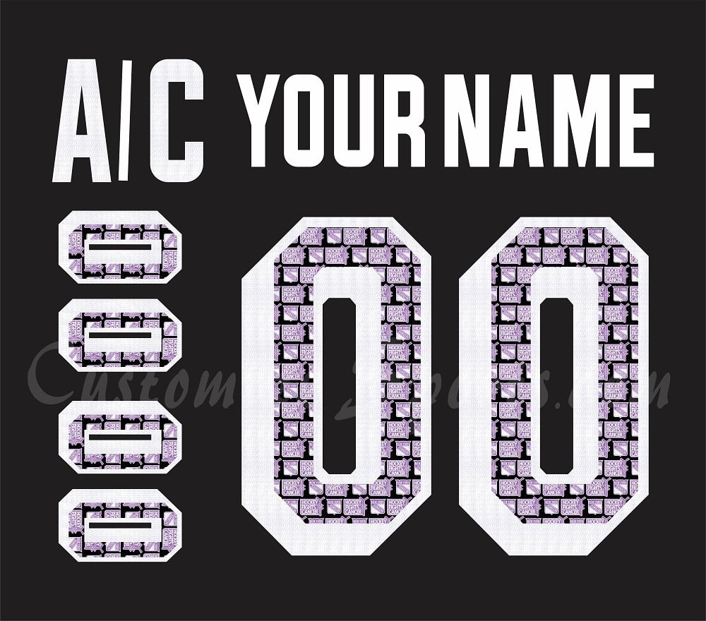 New York Rangers Customized Number Kit For 2021 HFC Jersey