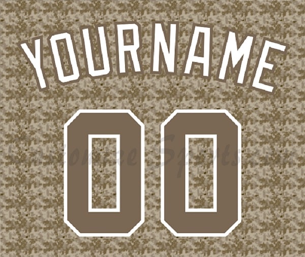 Baseball San Diego Padres Customized Number Kit for 2016-2019 Alternate Military Jersey