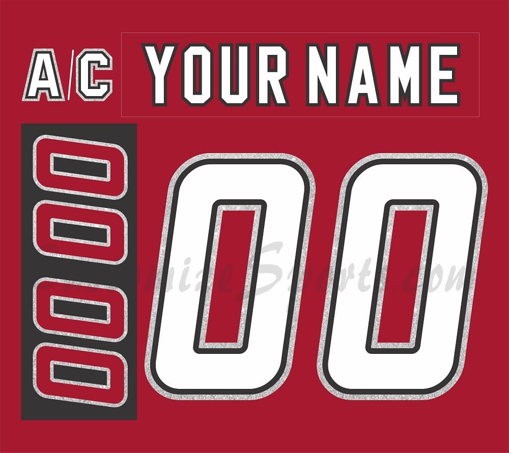 Vancouver Giants Customized Number Kit for 2001-2009 Red Jersey