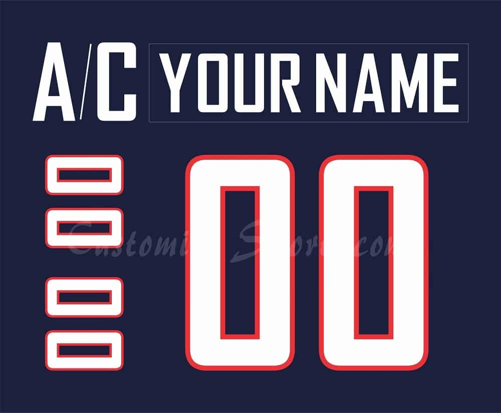 IIHF Team USA Customized Number Kit for 2015 Navy Hockey Jersey