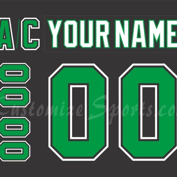 NCAA North Dakota Customized Number Kit for 2010 Black Hockey Jersey