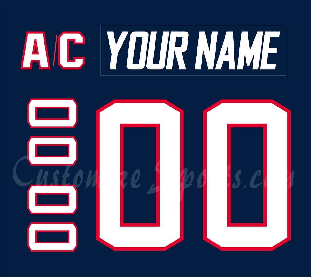 Hartford Wolfpack Customized Number Kit For 2016-2018 Navy Jersey