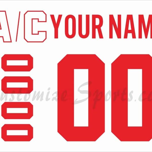 IIHF Team Canada Customized Number Kit for 1976 White Hockey Jersey