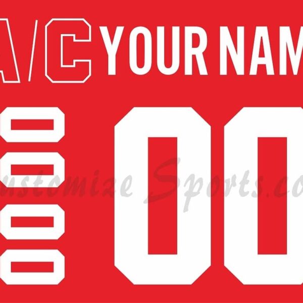 IIHF Team Canada Customized Number Kit for 1976 Red Hockey Jersey