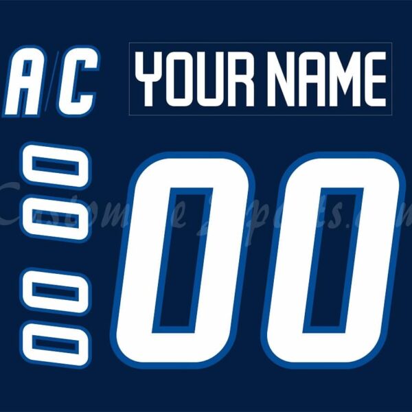 St. John’s IceCaps Customized Number Kit for 2014-2015 Navy Jersey