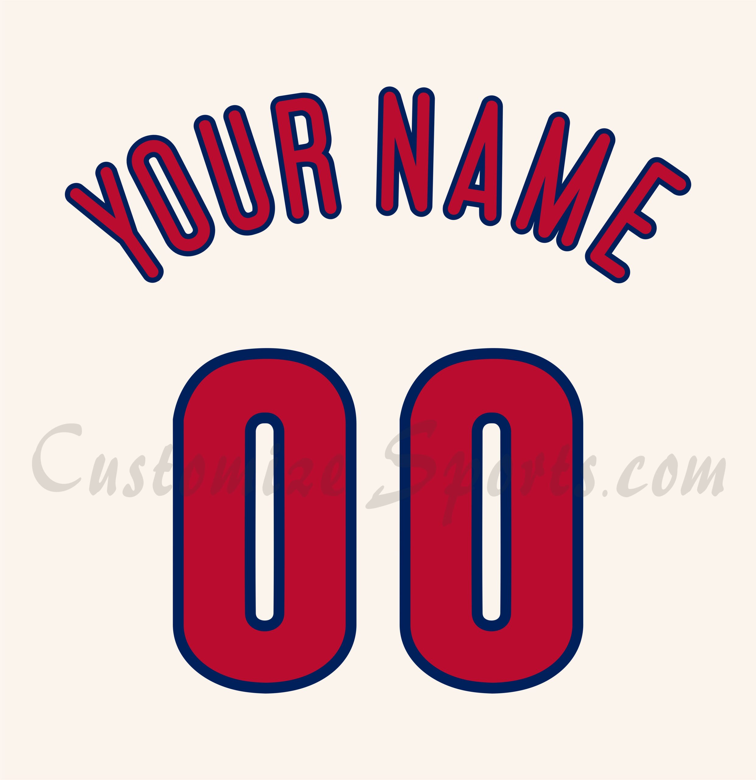 Baseball Philadelphia Phillies Customized Number Kit for 2008-2015 Home Alt Jersey
