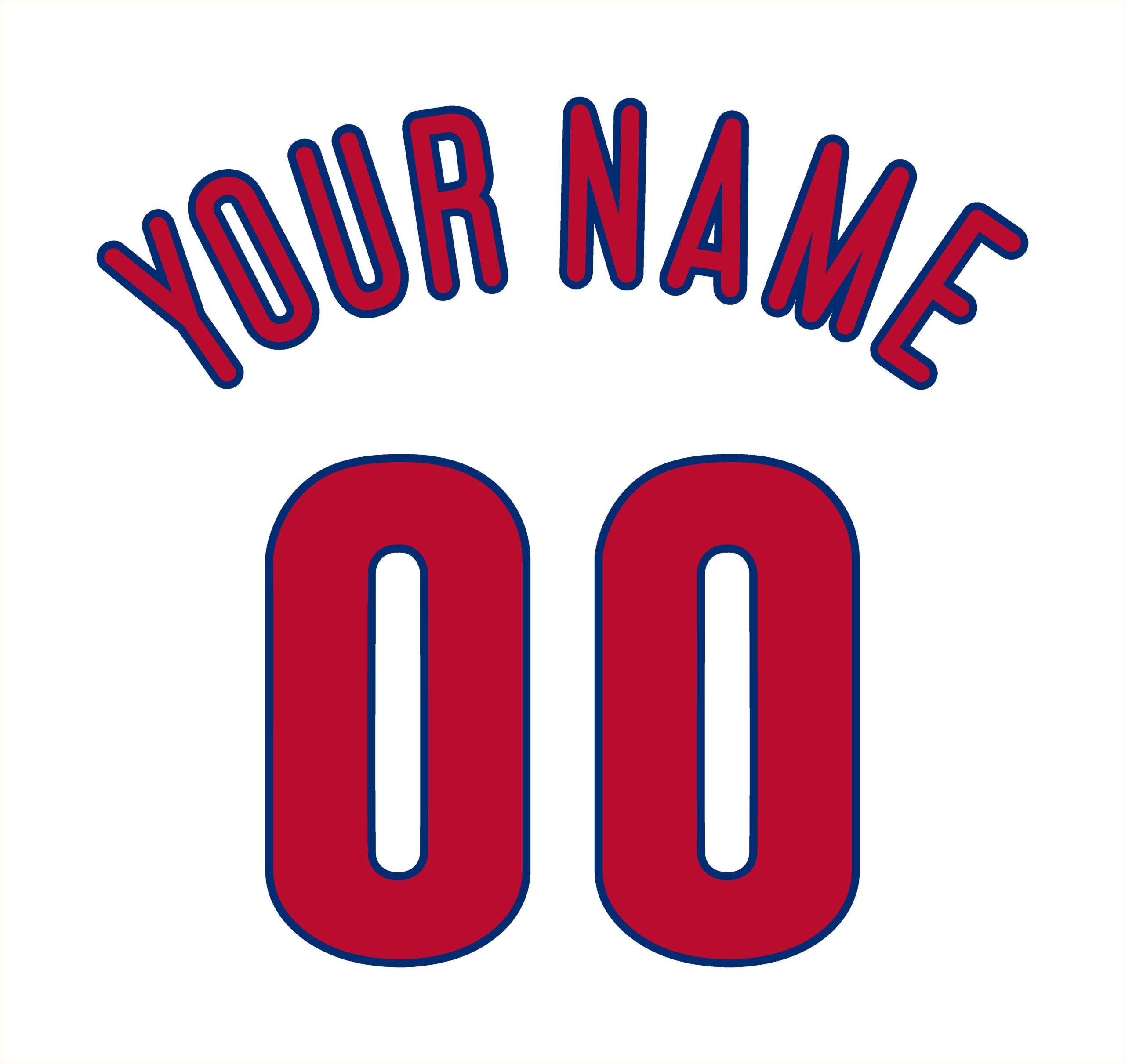 Baseball Philadelphia Phillies Customized Number Kit for 2019-2020 Home Alt Jersey