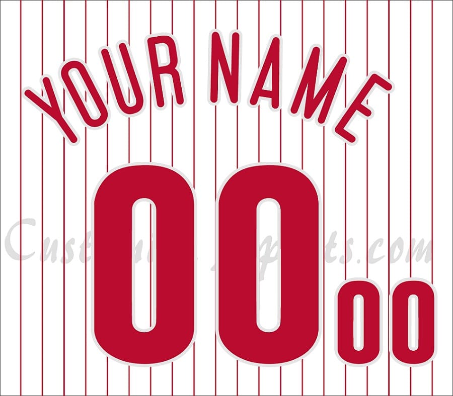 Baseball Philadelphia Phillies Customized Number Kit for 2019-2020 Home Jersey