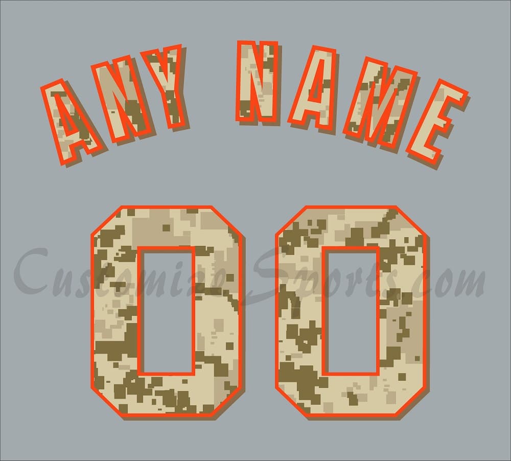 Baseball San Francisco Giants Customized Number Kit for 2013 Memorial Day Jersey