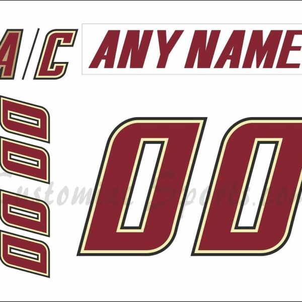 NCAA Boston College Eagles Customized Number Kit for 2001-2005 White Hockey Jersey