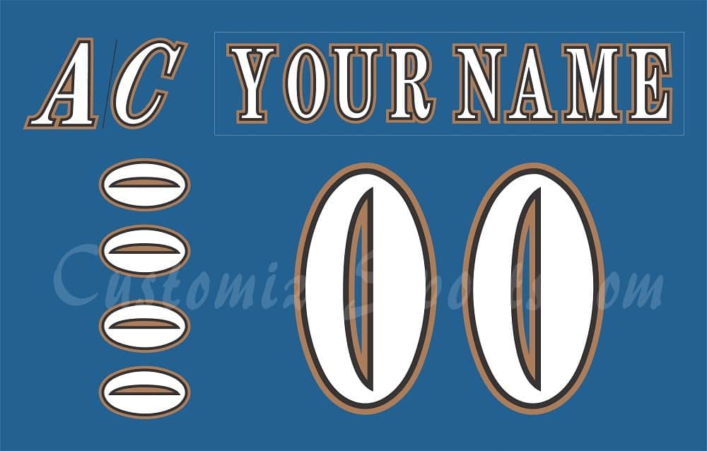 Washington Capitals Customized Number Kit For 1995-1997 Away Jersey