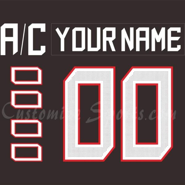 IIHF Team Canada Customized Number Kit for 2018 Black Olympic Hockey Jersey