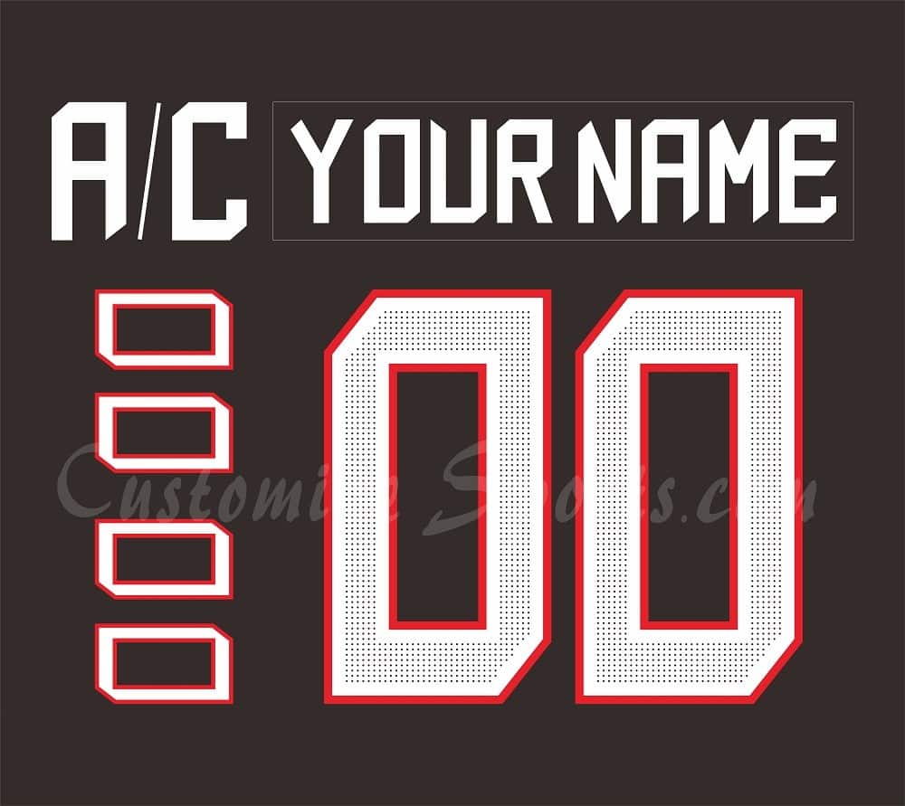 IIHF Team Canada Customized Number Kit for 2018 Black Olympic Hockey Jersey