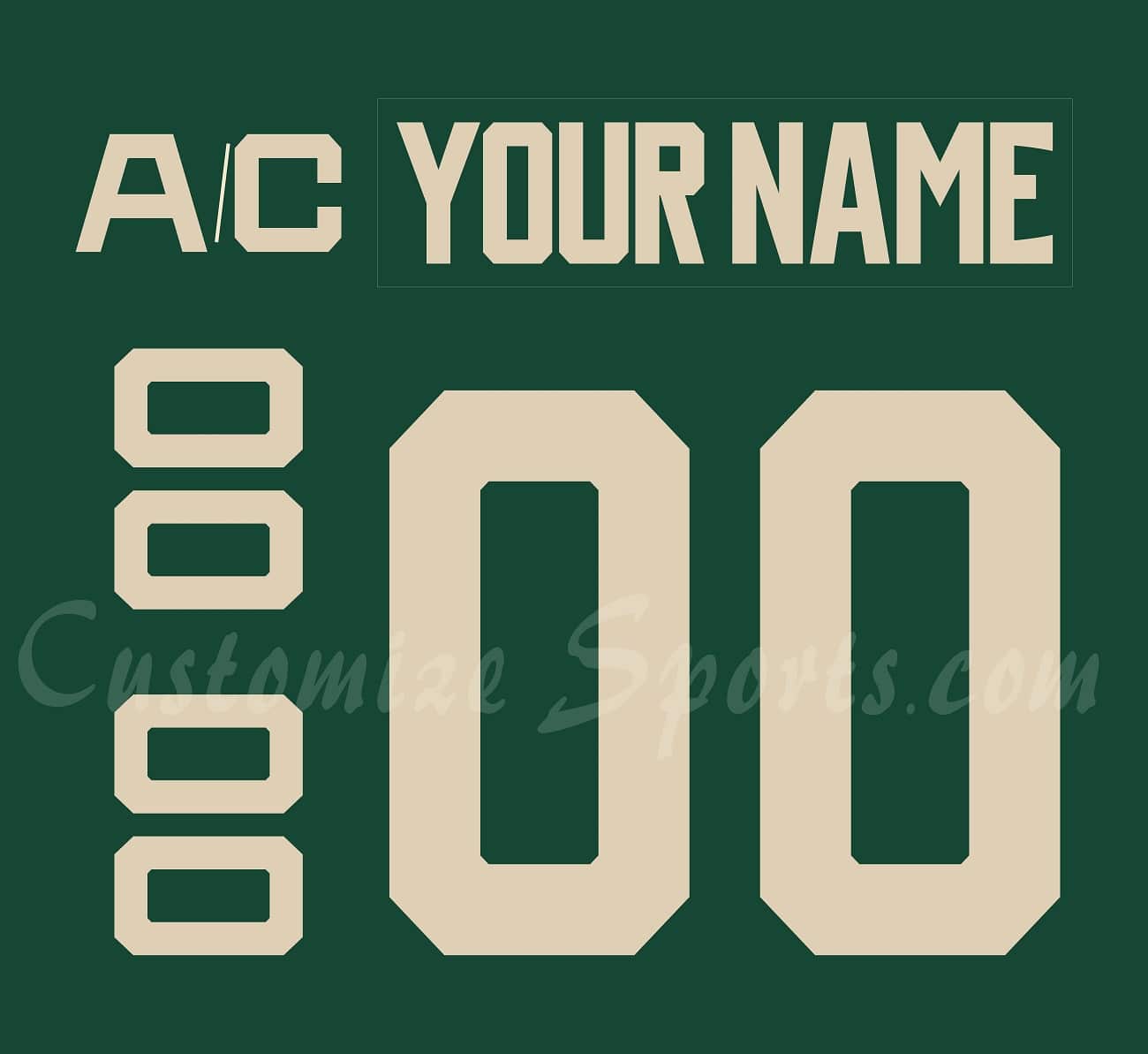 Minnesota Wild Customized Number Kit For 2022 Winter Classic Jersey