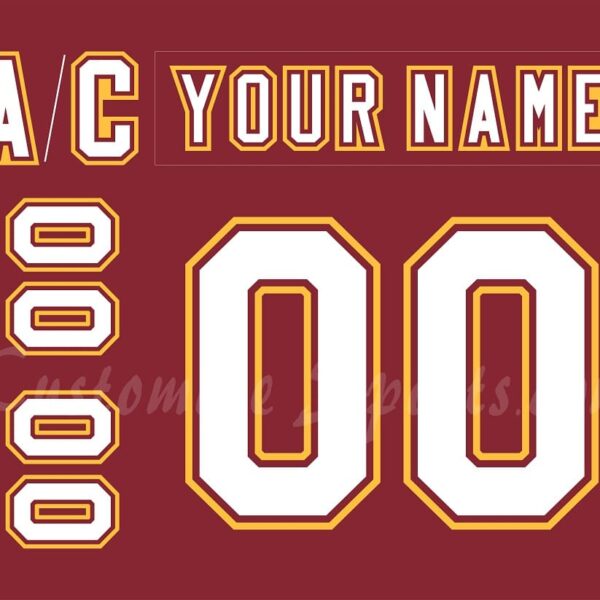 U of Minnesota Duluth Number Kit for 2016-Present Away Hockey Jersey