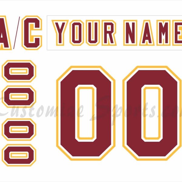 U of Minnesota Duluth Number Kit for 2016-Present Home Hockey Jersey