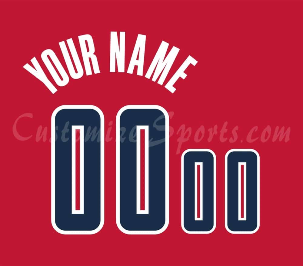 Washington Wizards Customized Number Kit for 2021-Present Red Jersey