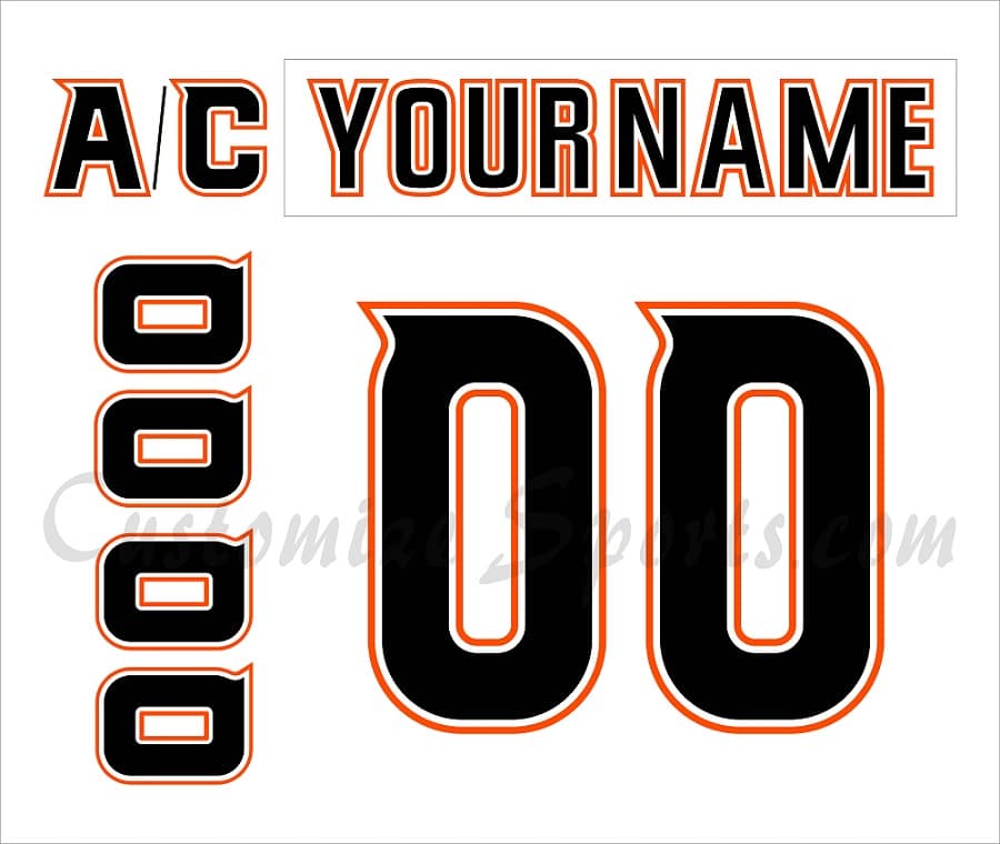 Anaheim Ducks Customized Number Kit for 2017-2024 Away Jersey