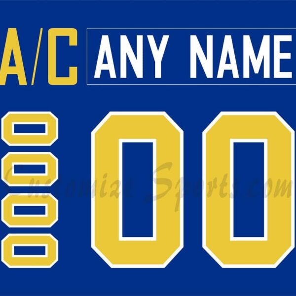 IIHF Team Sweden Customized Number Kit for 2014 Royal Blue Hockey Jersey