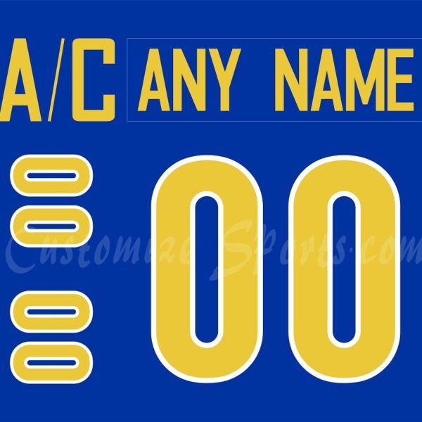 IIHF Team Sweden Customized Number Kit for 2010 Royal Blue Hockey Jersey