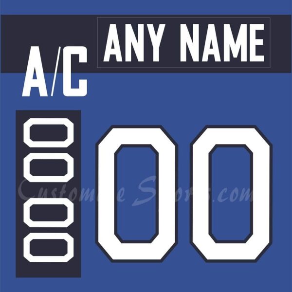 IIHF Team Finland Customized Number Kit for 2018 Blue Olympic Hockey Jersey