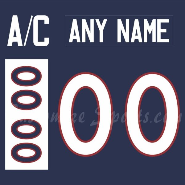 IIHF Team USA Customized Number Kit for 1998 Navy Hockey Jersey